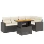 6-piece garden sofa set with black synthetic rattan cushions by , Garden sets - Ref: Foro24-3271301, Price: 407,04 €, Discoun...