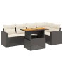 Set aus 6-teiligen Gartensofas und Kissen Kunstrattan schwarz von , Gartensets - Ref: Foro24-3271301, Preis: 397,63 €, Rabatt: %