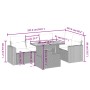 Set aus 6-teiligen Gartensofas und Kissen Kunstrattan schwarz von , Gartensets - Ref: Foro24-3271301, Preis: 397,63 €, Rabatt: %