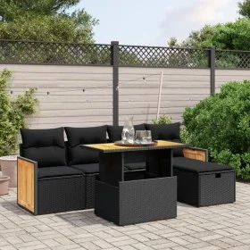 6-piece garden sofa set with black synthetic rattan cushions by , Garden sets - Ref: Foro24-3276240, Price: 391,04 €, Discoun...