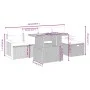 6-piece garden sofa set with black synthetic rattan cushions by , Garden sets - Ref: Foro24-3276240, Price: 391,04 €, Discoun...
