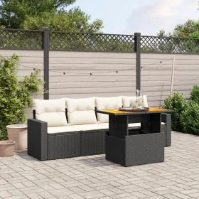 5-teiliges Gartenmöbel-Set und Kissen aus synthetischem Rattan schwarz von , Gartensets - Ref: Foro24-3271189, Preis: 329,70 ...