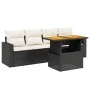5-piece garden furniture set with black synthetic rattan cushions by , Garden sets - Ref: Foro24-3271189, Price: 329,70 €, Di...