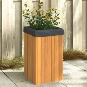 Jardinera de madera maciza de acacia 35x35x60 cm de , Maceteros y jardineras - Ref: Foro24-366503, Precio: 84,75 €, Descuento: %
