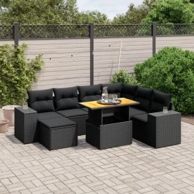 8-piece garden sofa set with black synthetic rattan cushions by , Garden sets - Ref: Foro24-3275939, Price: 600,14 €, Discoun...
