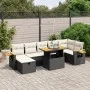 8-teiliges Gartensofa-Set und Kissen aus schwarzem Kunststoff-Rattan. von , Gartensets - Ref: Foro24-3276150, Preis: 519,70 €...