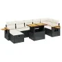 8-teiliges Gartensofa-Set und Kissen aus schwarzem Kunststoff-Rattan. von , Gartensets - Ref: Foro24-3276150, Preis: 519,70 €...