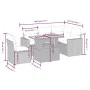 6-piece garden sofa set with black synthetic rattan cushions by , Garden sets - Ref: Foro24-3271315, Price: 407,04 €, Discoun...