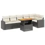 7-piece garden dining set with black synthetic rattan cushions by , Garden sets - Ref: Foro24-3271322, Price: 452,58 €, Disco...