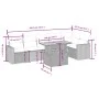 7-piece garden dining set with black synthetic rattan cushions by , Garden sets - Ref: Foro24-3271322, Price: 452,58 €, Disco...
