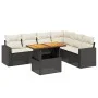 7-piece garden dining set with black synthetic rattan cushions by , Garden sets - Ref: Foro24-3271329, Price: 452,58 €, Disco...