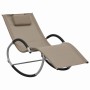 Lounger with taupe textilene pillow by vidaXL, Loungers - Ref: Foro24-47790, Price: 122,38 €, Discount: %