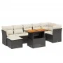 Set de sofás de jardín 8 piezas y cojines ratán sintético negro de , Conjuntos de jardín - Ref: Foro24-3270944, Precio: 493,2...