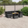 Set de sofás de jardín 8 piezas y cojines ratán sintético negro de , Conjuntos de jardín - Ref: Foro24-3270950, Precio: 519,9...