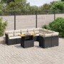 Set de sofás de jardín 10 pzas cojines ratán sintético negro de , Conjuntos de jardín - Ref: Foro24-3271007, Precio: 571,73 €