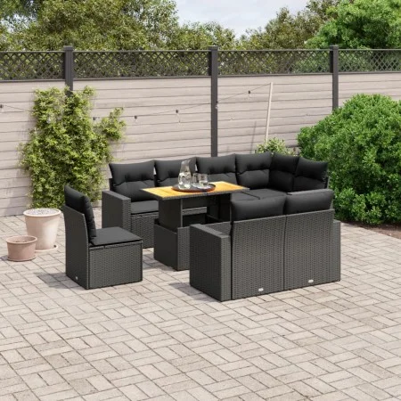 8-piece garden sofa set with black synthetic rattan cushions by , Garden sets - Ref: Foro24-3271405, Price: 646,82 €, Discoun...