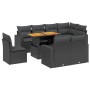 Set aus 8-teiligen Gartensofas und Kissen Kunstrattan schwarz von , Gartensets - Ref: Foro24-3271405, Preis: 631,32 €, Rabatt: %