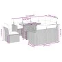 Set aus 8-teiligen Gartensofas und Kissen Kunstrattan schwarz von , Gartensets - Ref: Foro24-3271405, Preis: 646,82 €, Rabatt: %