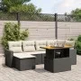 7-piece garden dining set with black synthetic rattan cushions by , Garden sets - Ref: Foro24-3271413, Price: 447,76 €, Disco...