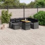 Set aus 8-teiligen Gartensofas und Kissen Kunstrattan schwarz von , Gartensets - Ref: Foro24-3271426, Preis: 522,01 €, Rabatt: %