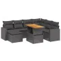 8-piece garden sofa set with black synthetic rattan cushions by , Garden sets - Ref: Foro24-3271426, Price: 535,01 €, Discoun...