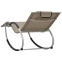 Lounger with taupe textilene pillow by vidaXL, Loungers - Ref: Foro24-47790, Price: 114,62 €, Discount: %
