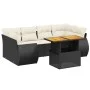 7-piece garden dining set and black synthetic rattan cushions by , Garden sets - Ref: Foro24-3272092, Price: 494,82 €, Discou...