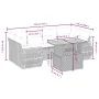 7-piece garden dining set and black synthetic rattan cushions by , Garden sets - Ref: Foro24-3272092, Price: 494,82 €, Discou...