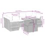 7-teiliges Garten-Essset und schwarze Kissen aus synthetischem Rattan von , Gartensets - Ref: Foro24-3272092, Preis: 475,94 €...