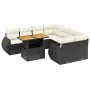 8-teiliges Gartensofa-Set und schwarze synthetische Rattankissen von , Gartensets - Ref: Foro24-3272120, Preis: 588,80 €, Rab...