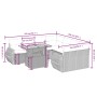 8-teiliges Gartensofa-Set und schwarze synthetische Rattankissen von , Gartensets - Ref: Foro24-3272120, Preis: 560,48 €, Rab...