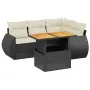 5-piece garden furniture set with black synthetic rattan cushions by , Garden sets - Ref: Foro24-3272176, Price: 379,87 €, Di...