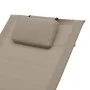 Lounger with taupe textilene pillow by vidaXL, Loungers - Ref: Foro24-47790, Price: 114,62 €, Discount: %