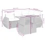 5-piece garden furniture set with black synthetic rattan cushions by , Garden sets - Ref: Foro24-3272176, Price: 379,87 €, Di...