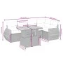 Set aus 6-teiligen Gartensofas und Kissen Kunstrattan schwarz von , Gartensets - Ref: Foro24-3272183, Preis: 427,64 €, Rabatt: %
