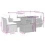 6-piece garden sofa set with black synthetic rattan cushions by , Garden sets - Ref: Foro24-3272197, Price: 429,61 €, Discoun...