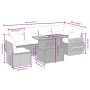 7-teiliges Garten-Esszimmerset und Kissen synthetisches Rattan schwarz von , Gartensets - Ref: Foro24-3272218, Preis: 450,79 ...