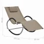 Lounger with taupe textilene pillow by vidaXL, Loungers - Ref: Foro24-47790, Price: 114,62 €, Discount: %
