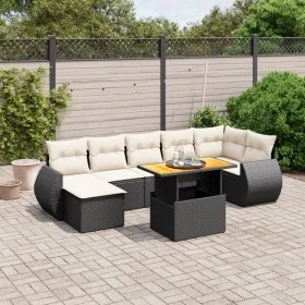8-piece garden sofa set with black synthetic rattan cushions by , Garden sets - Ref: Foro24-3272302, Price: 525,33 €, Discoun...