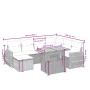 8-piece garden sofa set with black synthetic rattan cushions by , Garden sets - Ref: Foro24-3272309, Price: 482,20 €, Discoun...
