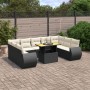 Gartensofa-Set 10-teilig mit schwarzen synthetischen Rattankissen von , Gartensets - Ref: Foro24-3272337, Preis: 612,70 €, Ra...