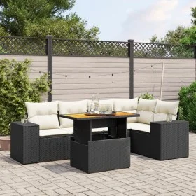 6-piece garden sofa set with black synthetic rattan cushions by , Garden sets - Ref: Foro24-3272624, Price: 425,34 €, Discoun...