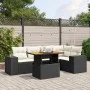 Set de sofás de jardín 6 piezas y cojines ratán sintético negro de , Conjuntos de jardín - Ref: Foro24-3272624, Precio: 423,5...