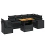 7-piece garden dining set with black synthetic rattan cushions by , Garden sets - Ref: Foro24-3272658, Price: 548,26 €, Disco...