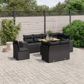 8-piece garden sofa set with black synthetic rattan cushions by , Garden sets - Ref: Foro24-3272728, Price: 753,24 €, Discoun...