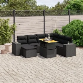 8-piece garden sofa set with black synthetic rattan cushions by , Garden sets - Ref: Foro24-3272749, Price: 583,56 €, Discoun...