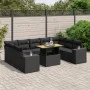 Set Gartensofas 10 Stück Kissen synthetisches Rattan schwarz von , Gartensets - Ref: Foro24-3272777, Preis: 714,87 €, Rabatt: %