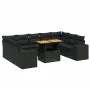 Garden sofa set 10 pieces with black synthetic rattan cushions by , Garden sets - Ref: Foro24-3272777, Price: 714,81 €, Disco...