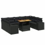 Set Gartensofas 10 Stück Kissen synthetisches Rattan schwarz von , Gartensets - Ref: Foro24-3272777, Preis: 701,32 €, Rabatt: %