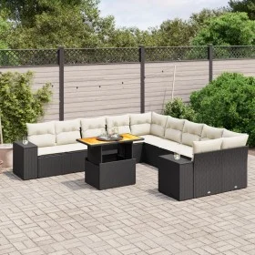 Set mit 11 Stück Gartensofas und Kissen synthetisches Rattan schwarz von , Gartensets - Ref: Foro24-3272827, Preis: 709,04 €,...